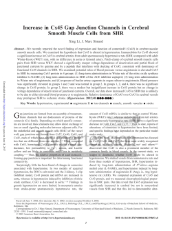 Increase in Cx45 Gap Junction Channels in Cerebral