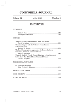 Living with the Laments - Concordia Seminary, St. Louis