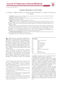 Seizure Disorders in 43 Cattle