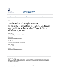 Geochronological, morphometric and - Research Online
