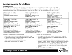 Acetaminophen for children