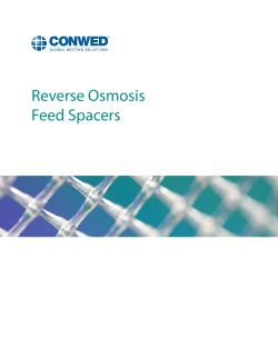 Reverse Osmosis Feed Spacers