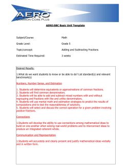 Adding and Subtracting Fractions