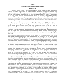Chapter 1 Introduction: The Growth of Critical Citizens? Pippa Norris