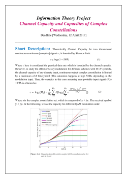 Information Theory Project Channel Capacity and Capacities of