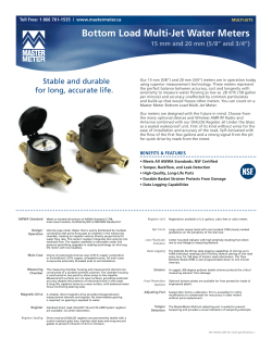 Bottom Load Multi-Jet Water Meters