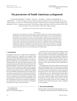 On precursors of South American cyclogenesis