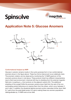 Application Note 5: Glucose Anomers
