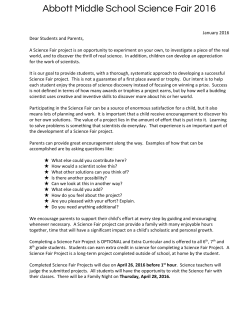 Abbott Middle School Science Fair 2016