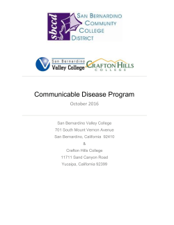 Communicable Disease Safety Program