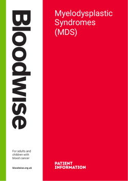 Myelodysplastic Syndromes (MDS)