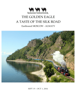 THE GOLDEN EAGLE A TASTE OF THE SILK ROAD