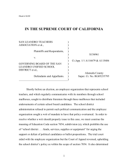 SAN LEANDRO TEACHERS ASSOCIATION v. GOVERNING