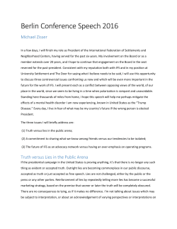 Berlin Conference Speech 2016 - Alliance for Strong Families and