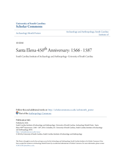 Santa Elena-450 th Anniversary - Scholar Commons