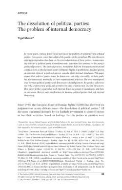 The dissolution of political parties: The problem