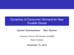 Dynamics of Consumer Demand for New Durable Goods