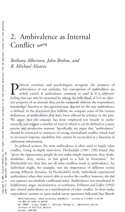 2. Ambivalence as Internal Conflict