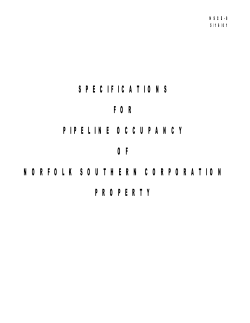 Specifications for Pipeline Occupancy