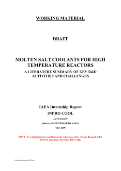 molten salt coolants for high temperature