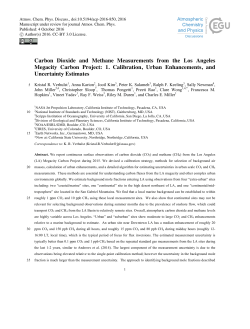 Carbon Dioxide and Methane Measurements from the Los Angeles
