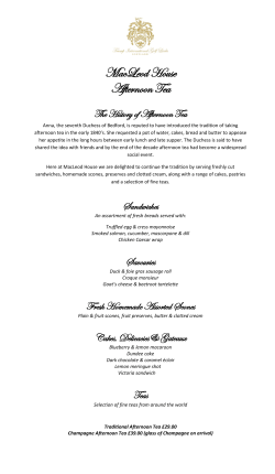 MacLeod House Afternoon Tea