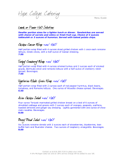 Hope College Catering