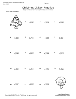 Christmas Division Practice Worksheet 3