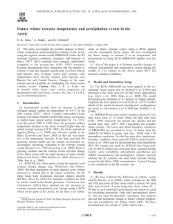 (2006) Future winter extreme temperature and precipitation events