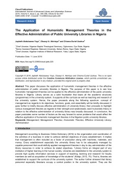 The Application of Humanistic Management Theories in the Effective