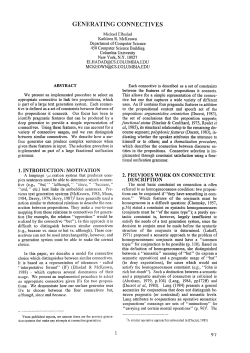 GENERATING CONNECTIVES