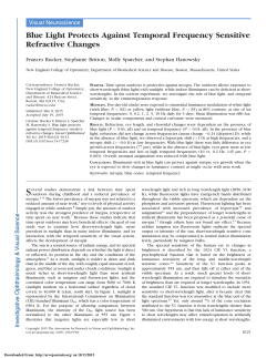 Blue Light Protects Against Temporal Frequency Sensitive