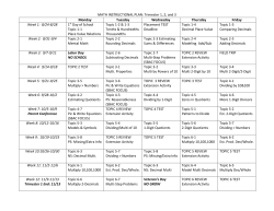MATH INSTRUCTIONAL PLAN: Trimester 1, 2, and 3 Monday