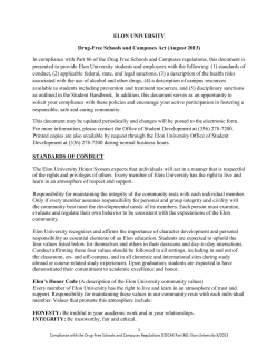 Drug Free Schools and Communities