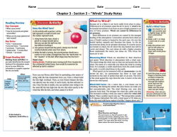Chapter 3 - Section 3 &ndash; &ldquo;Winds&rdquo; Study Notes