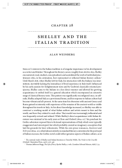 S ` interest in the Italian tradition is of singular importance in his