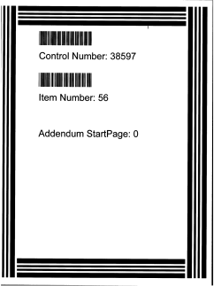 Control Number: 38597 Addendum StartPage : 0