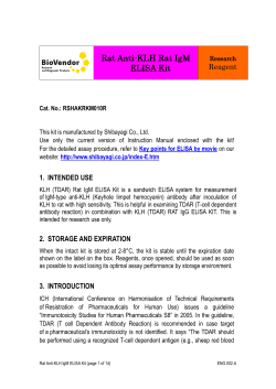 Rat Anti-KLH Rat IgM ELISA Kit