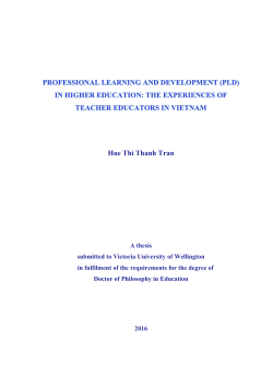 Hue Thi Thanh Tran - VUW research archive
