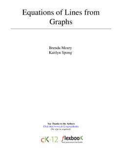 Equations of Lines from Graphs