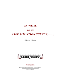 MANUAL LIFE SITUATION SURVEY(1999