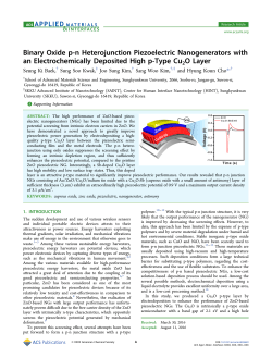 Binary Oxide p-n Heterojunction Piezoelectric