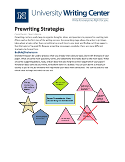 Prewriting Strategies