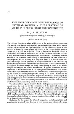 THE HYDROGEN-ION CONCENTRATION OF NATURAL WATERS