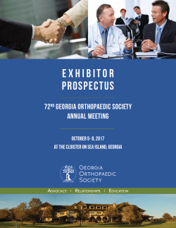 exhibitor prospectus - Georgia Orthopaedic Society