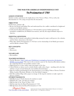The Proclamation of 1763