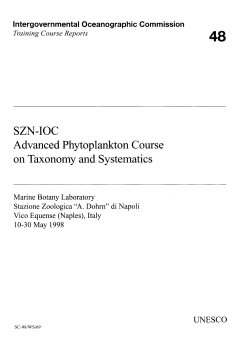 SZN/IOC Advanced Phytoplankton Course on Taxonomy and