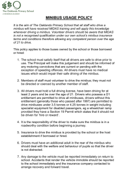 minibus usage policy - The Oaklands Primary School