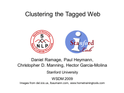 Clustering the Tagged Web