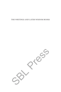 The WriTings and LaTer Wisdom Books